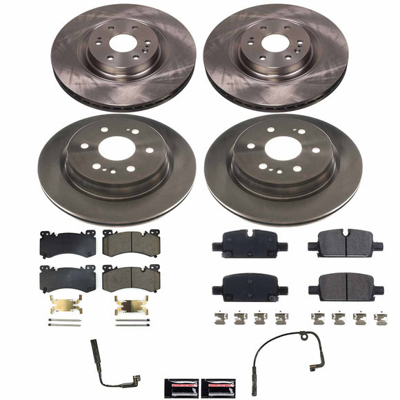 PowerStop OE Stock Replacement Low-Dust Ceramic Brake Pad and Rotor Kit