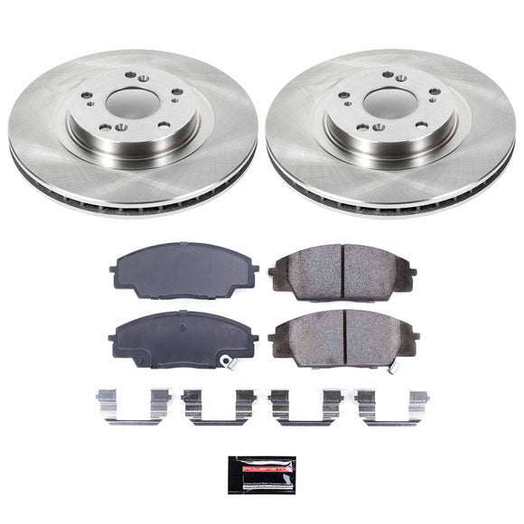 PowerStop OE Stock Replacement Low-Dust Ceramic Brake Pad and Rotor Kit
