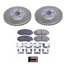 PowerStop Semi-Coated Rotor and Low-Dust Ceramic Brake Pad Kit