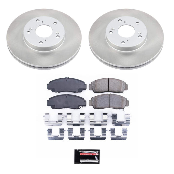 PowerStop Semi-Coated Rotor and Low-Dust Ceramic Brake Pad Kit