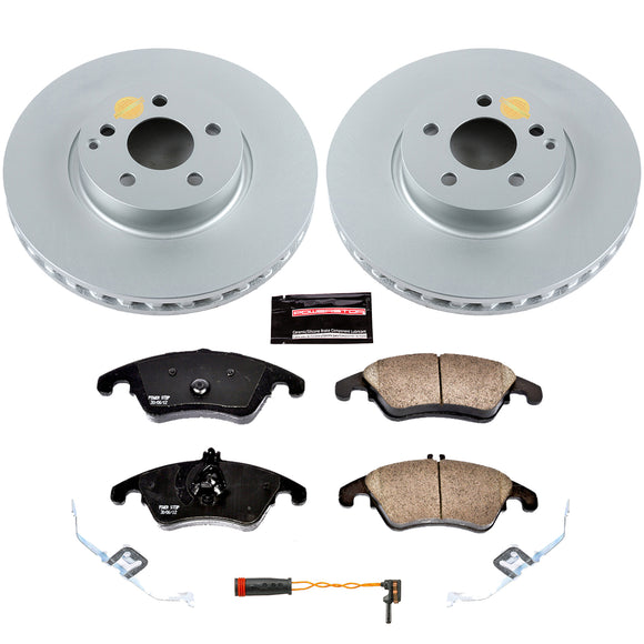 PowerStop Genuine Geomet Coated Rotor and Carbon-Fiber Ceramic Brake Pad Kit