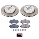 PowerStop Semi-Coated Rotor and Low-Dust Ceramic Brake Pad Kit