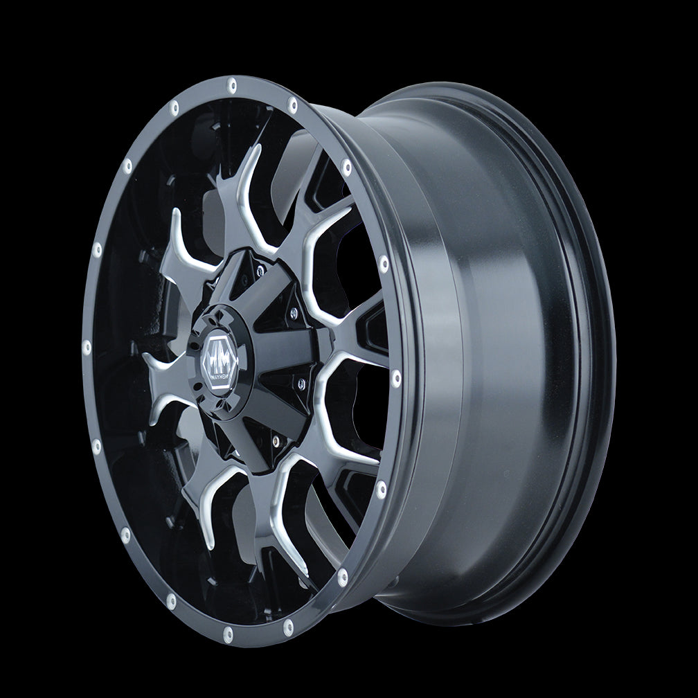 18x9 Mayhem Warrior Black-Milled Wheel/Rim 6x135 8015-8937M