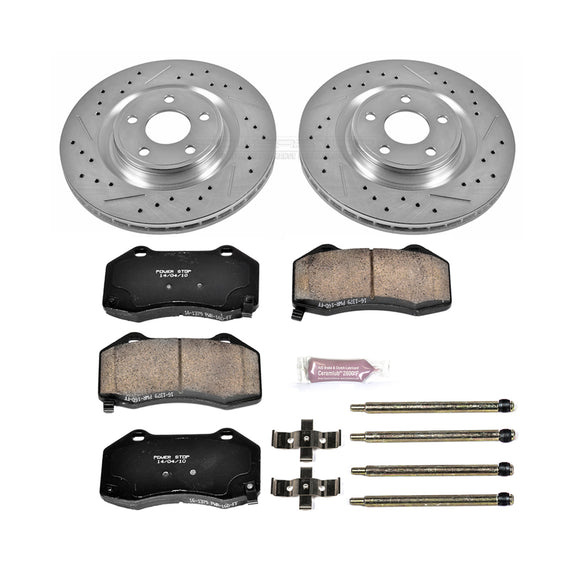 PowerStop Z23 Daily Driver Carbon-Fiber Ceramic Brake Pad and Drilled & Slotted