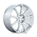 22X9.5 Status Mammoth Chrome 5X127 5X5 ET30 Wheel Rim-2