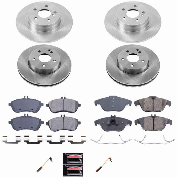 PowerStop OE Stock Replacement Low-Dust Ceramic Brake Pad and Rotor Kit