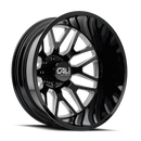 22x8.25 Cali Off-Road Invader Dually Gloss Black Milled 8x165.1 ET-192 Wheel