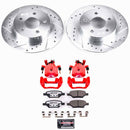 PowerStop Z26 Street Performance Ceramic Brake Pad, Drilled Slotted Rotor, and C
