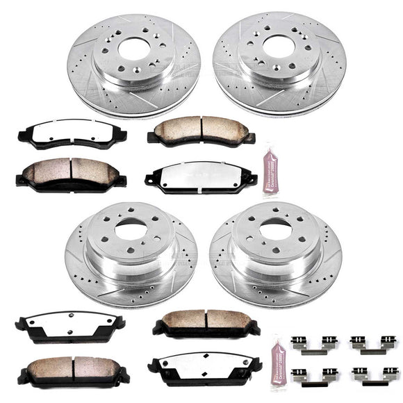 PowerStop Z36 Carbon-Fiber Ceramic Brake Pad with Drilled and Slotted Rotor Kit