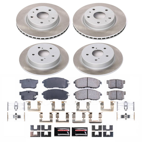 PowerStop Semi-Coated Rotor and Low-Dust Ceramic Brake Pad Kit