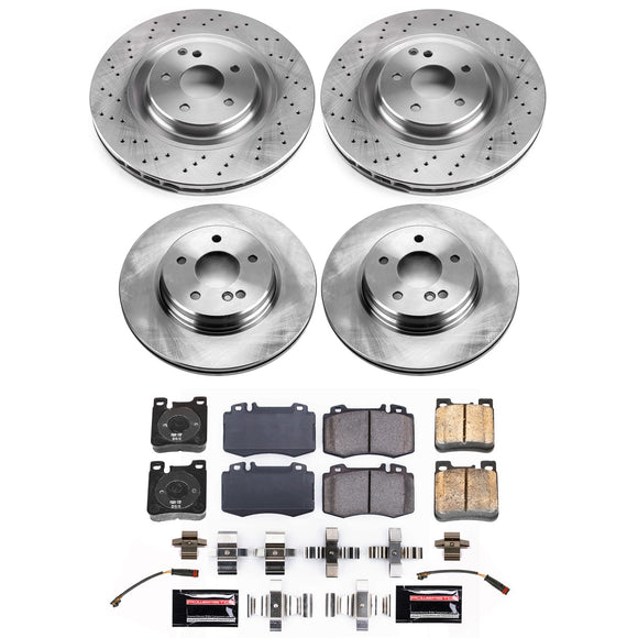 PowerStop OE Stock Replacement Low-Dust Ceramic Brake Pad and Rotor Kit