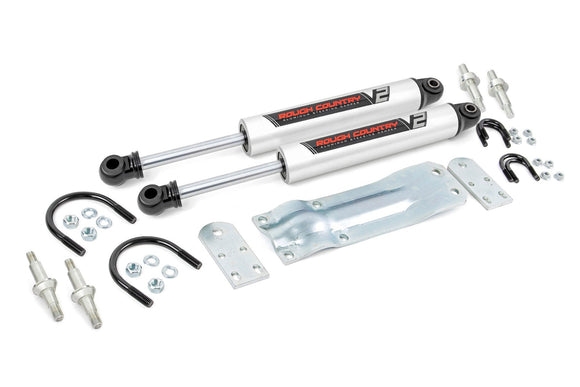 V2 Steering Stabilizer - Dual - GMC C15/K15 Truck (69-87)/Half-Ton Suburban (73-
