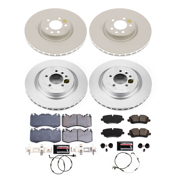 PowerStop Genuine Geomet Coated Rotor and Carbon-Fiber Ceramic Brake Pad Kit