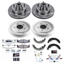 PowerStop Z36 Ceramic Brake Pads with Drilled Slotted Rotors and Drum Shoe Kit