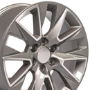 20" Replica Wheel CV26 Fits Chevrolet Silverado LTZ Rim 20x9 Machined Wheel