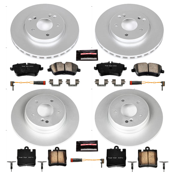 PowerStop Genuine Geomet Coated Rotor and Carbon-Fiber Ceramic Brake Pad Kit