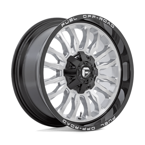 22x10 Fuel Off-Road D798 Arc Silver Brushed Face Black Lip 8x170 ET-18 Wheel
