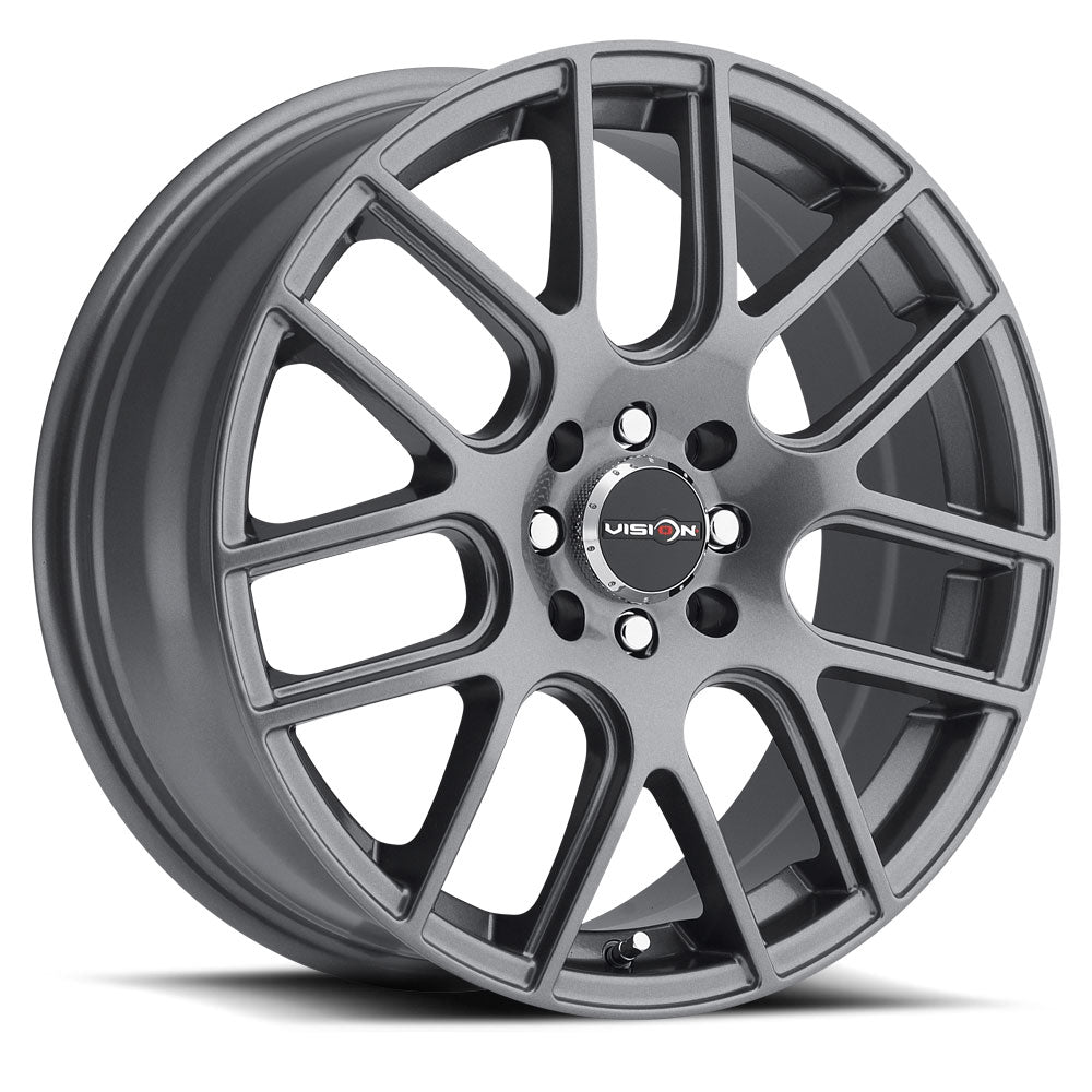 15x6.5 Vision 426H Cross Gunmetal 4x100 4x114.3 4x4.5 ET38 Wheel Rim - 0