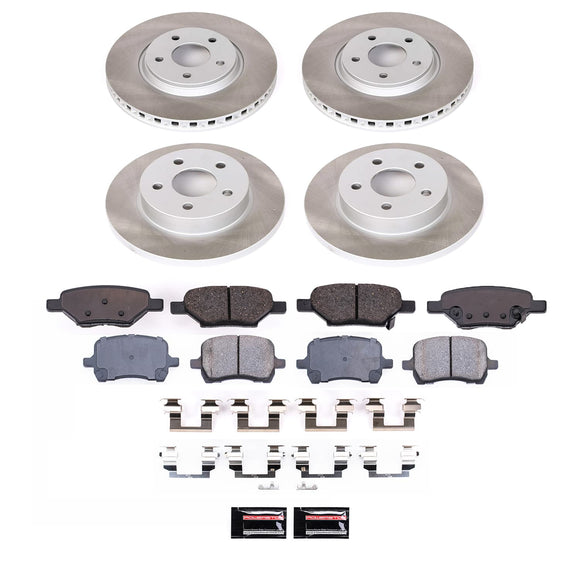 PowerStop Semi-Coated Rotor and Low-Dust Ceramic Brake Pad Kit