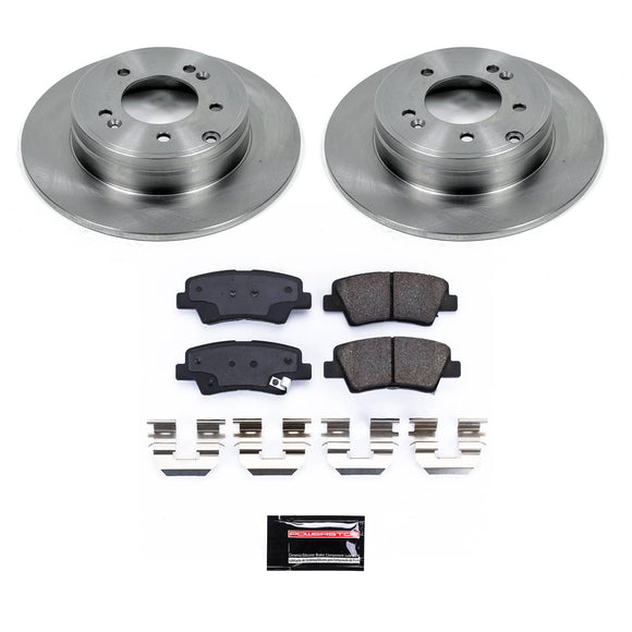 PowerStop OE Stock Replacement Low-Dust Ceramic Brake Pad and Rotor Kit