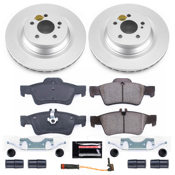 PowerStop Genuine Geomet Coated Rotor and Carbon-Fiber Ceramic Brake Pad Kit