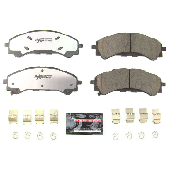 PowerStop Z36 Truck And Tow Carbon-Fiber Ceramic Brake Pads With Hardware