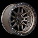 22x10 Lock Off-Road Krawler Matte Bronze Black Ring 6x135 ET-18 Wheel Rim-3