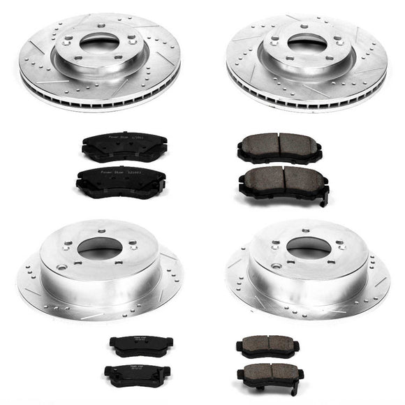 PowerStop Z23 Daily Driver Carbon-Fiber Ceramic Brake Pad and Drilled & Slotted