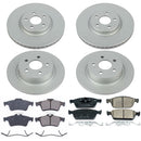 PowerStop Genuine Geomet Coated Rotor and Low-Dust Ceramic Brake Pad Kit