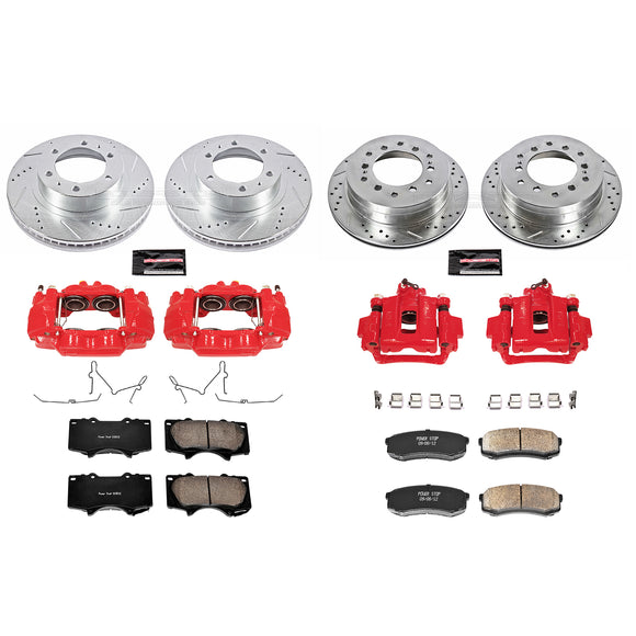 PowerStop Z23 Daily Driver Carbon-Fiber Ceramic Pads Drilled & Slotted Rotor & C