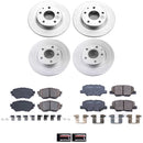 PowerStop Genuine Geomet Coated Rotor and Low-Dust Ceramic Brake Pad Kit