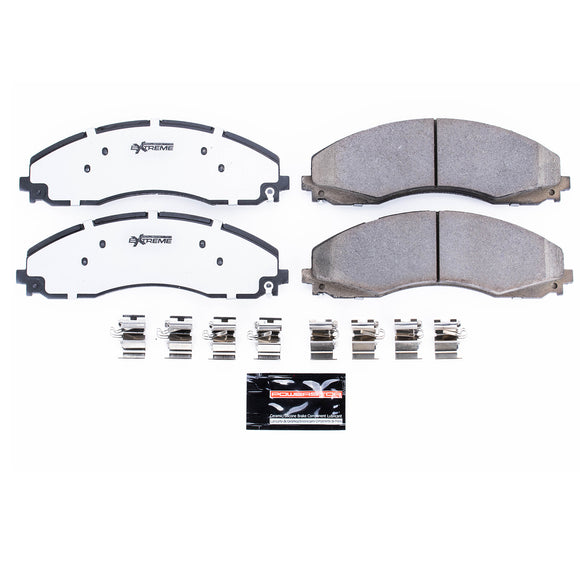 PowerStop Z36 Truck And Tow Carbon-Fiber Ceramic Brake Pads With Hardware