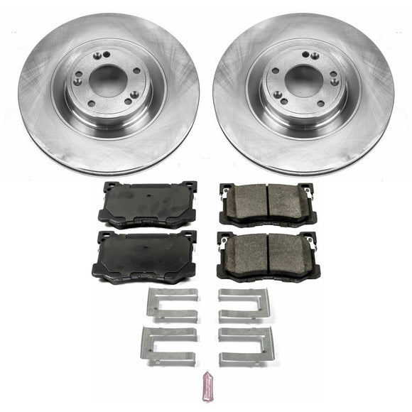 PowerStop OE Stock Replacement Low-Dust Ceramic Brake Pad and Rotor Kit