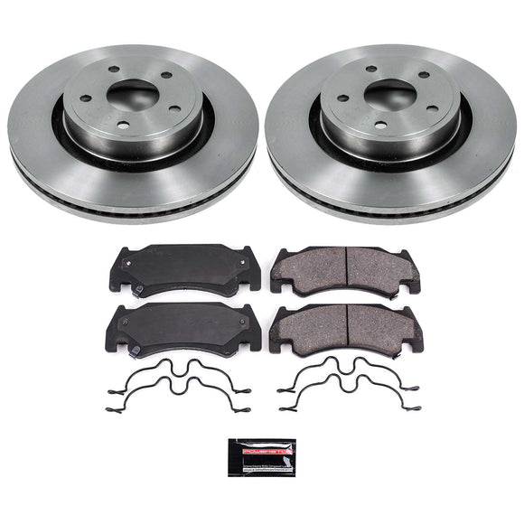 PowerStop OE Stock Replacement Low-Dust Ceramic Brake Pad and Rotor Kit