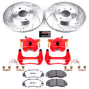 PowerStop Z26 Street Performance Ceramic Brake Pad, Drilled Slotted Rotor, and C