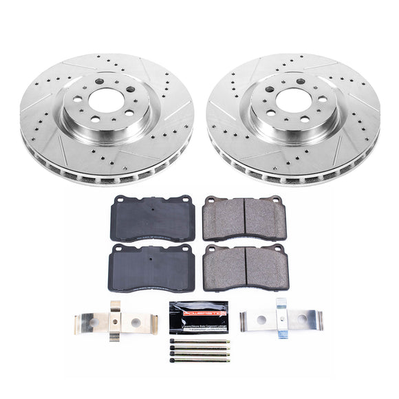 PowerStop Z23 Daily Driver Carbon-Fiber Ceramic Brake Pad and Drilled & Slotted