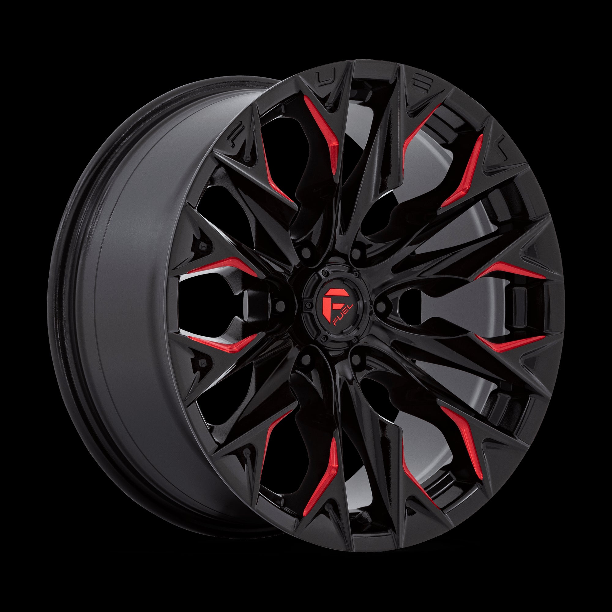 20X9 Fuel 1PC D823 Flame Black 6X135 ET1 Wheel Rim