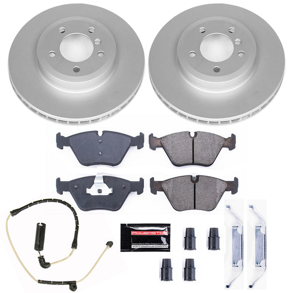 PowerStop Genuine Geomet Coated Rotor and Carbon-Fiber Ceramic Brake Pad Kit