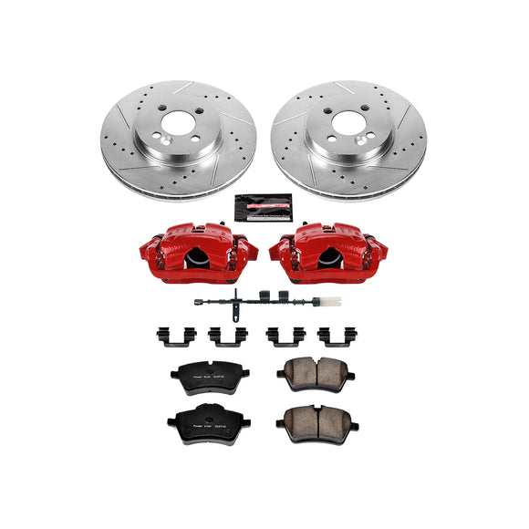 PowerStop Z23 Daily Driver Carbon-Fiber Ceramic Pads Drilled & Slotted Rotor & C