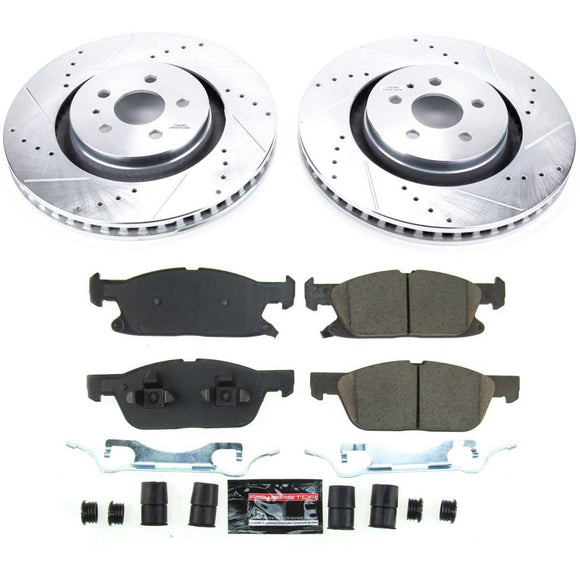 PowerStop Z23 Daily Driver Carbon-Fiber Ceramic Brake Pad and Drilled & Slotted