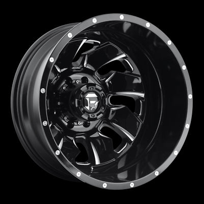 20X8.25 Fuel D574 Cleaver Gloss Black Milled 8X165.1 ET-265 wheel/rim