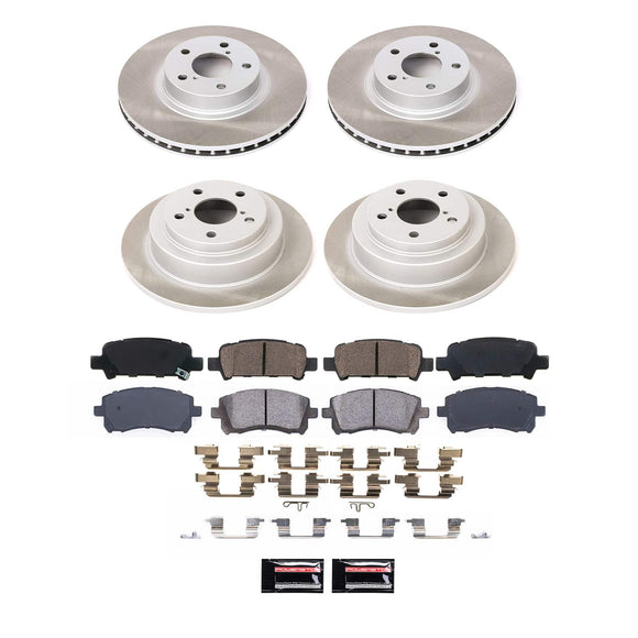 PowerStop Semi-Coated Rotor and Low-Dust Ceramic Brake Pad Kit