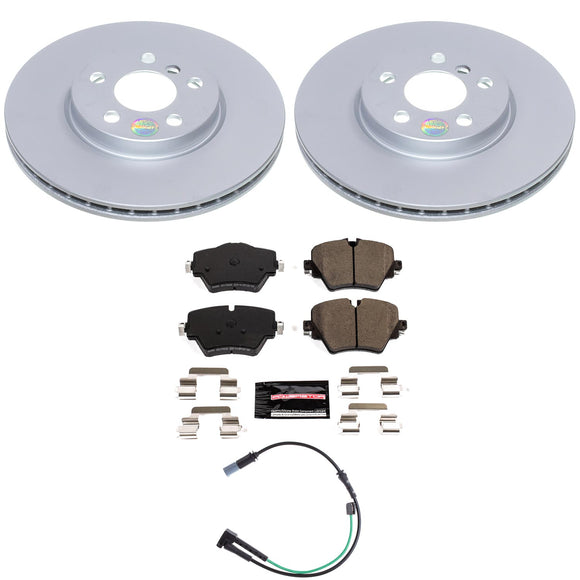 Genuine Geomet Coated Rotor and Carbon-Fiber Ceramic Brake Pad Kit