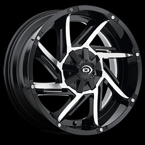 20x9 Vision 422 Prowler Black Machined 5x139.7 5x150 5x5.5 5x ET12 Wheel