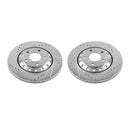 PowerStop Evolution Drilled Slotted Rotors Pair Rear For Audi A8 Quattro