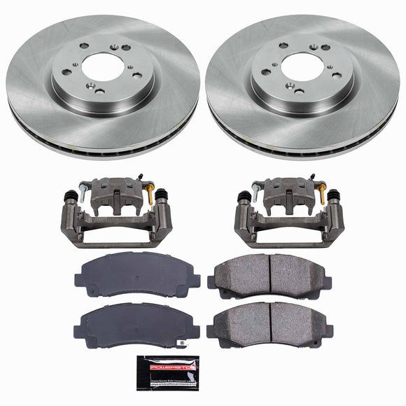 PowerStop OE Stock Replacement Low-Dust Ceramic Brake Pad, Rotor and Caliper Kit