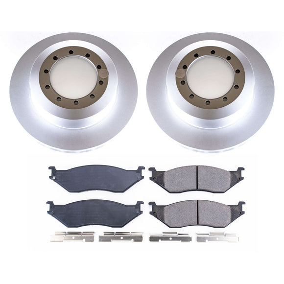 PowerStop Genuine Geomet Coated Rotor and Low-Dust Ceramic Brake Pad Kit