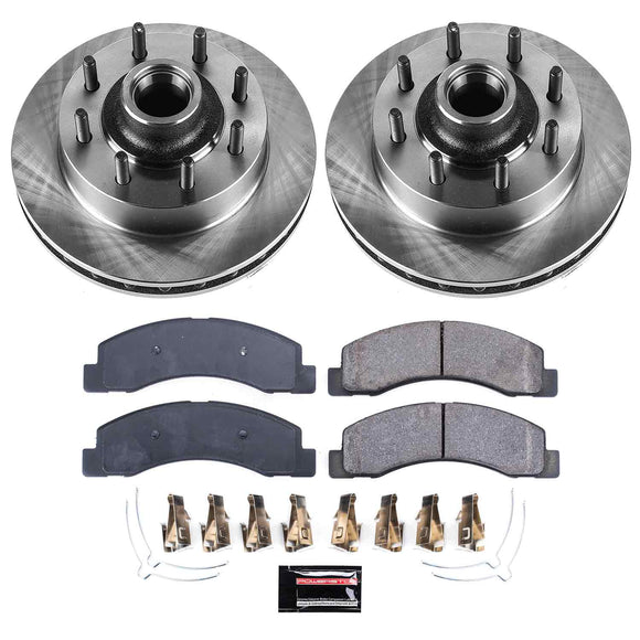 PowerStop OE Stock Replacement Low-Dust Ceramic Brake Pad and Rotor Kit