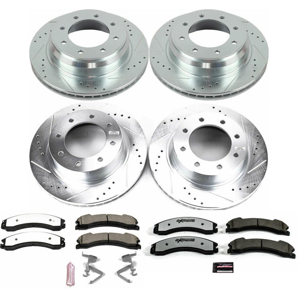 PowerStop Z36 Carbon-Fiber Ceramic Brake Pad with Drilled and Slotted Rotor Kit