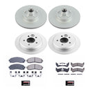 PowerStop Genuine Geomet Coated Rotor and Low-Dust Ceramic Brake Pad Kit